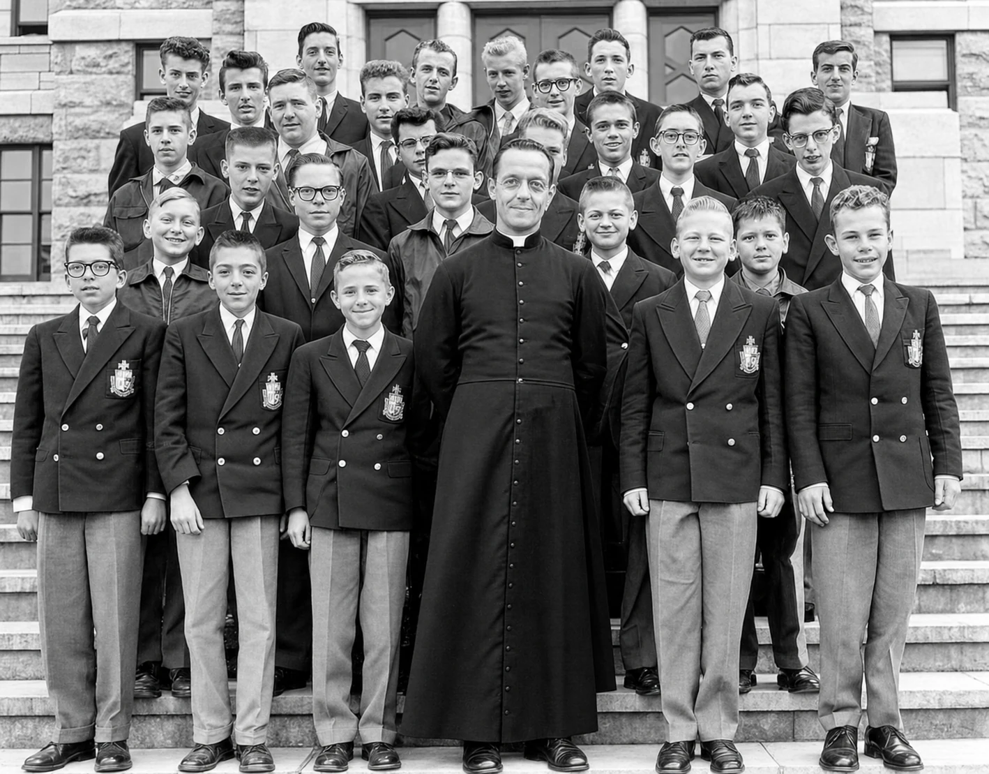 Studenti con il signor Fortier nel 1965