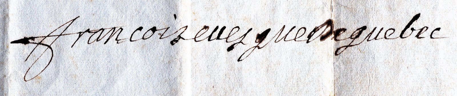 Signature de saint François de Laval