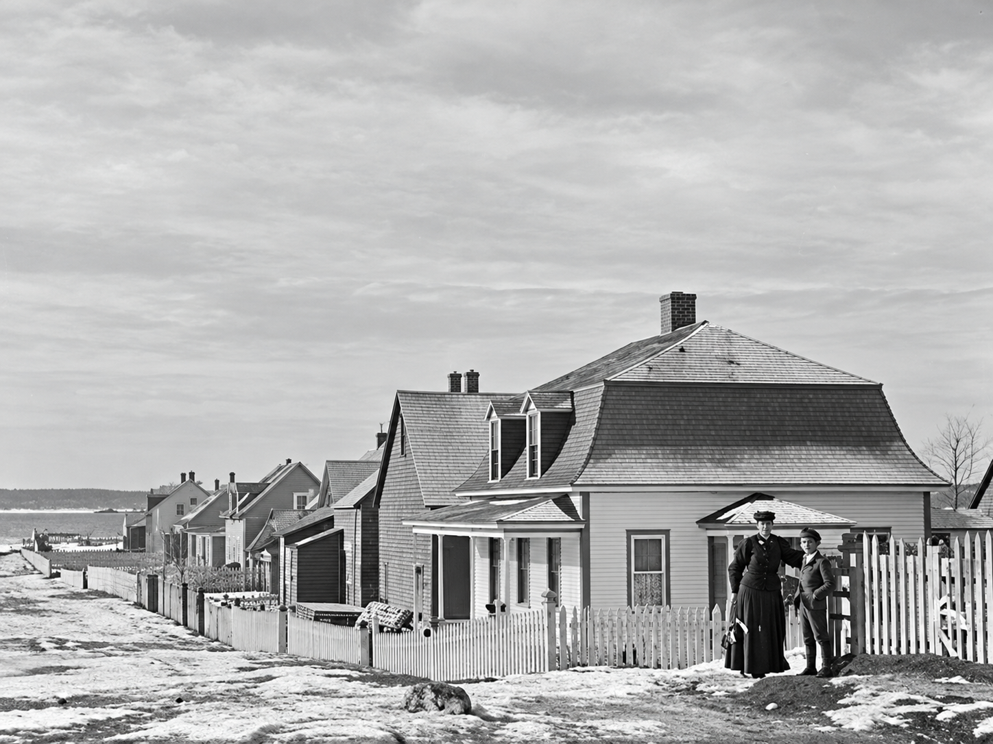 Maisons de bois dans le village de Bersimis