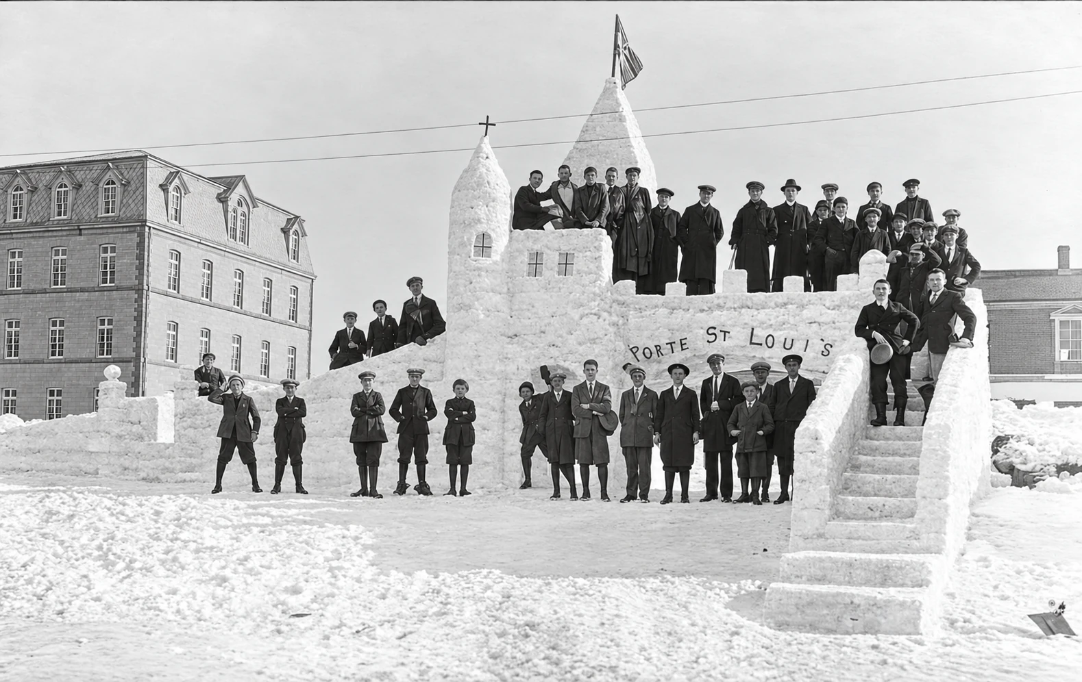 Castillo de nieve en 1934