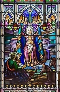 Vitrail des Litanies de la Vierge à la cathédrale de Trois-Rivières
